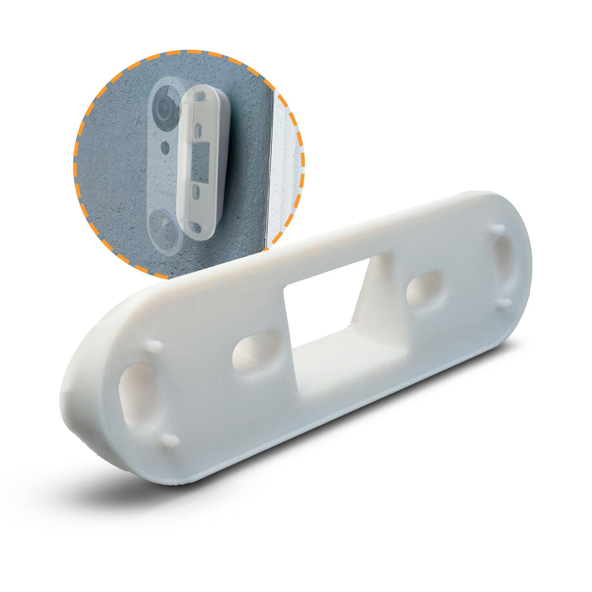 SplashNColor Video Doorbell Wedge Angle Mount Bracket Compatible with SimpliSafe - Durable Simplisafe Doorbell Mount for 30 Degree Adjustable Viewing