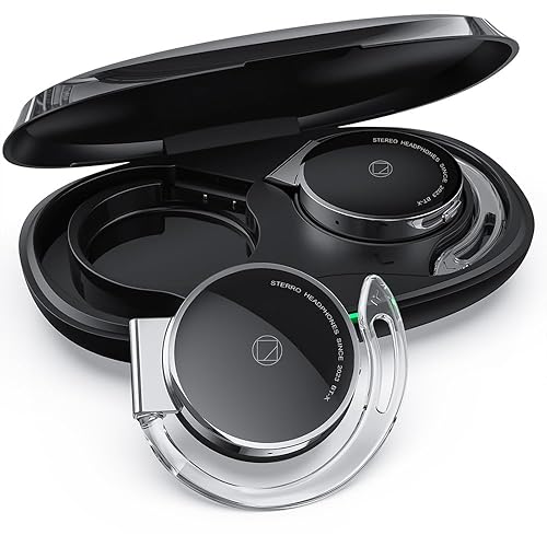 Wireless Bluetooth 5.3 Open Ear Headphones - Over-Ear Earbuds, Clip On Earphones for Work, Walking (Black)