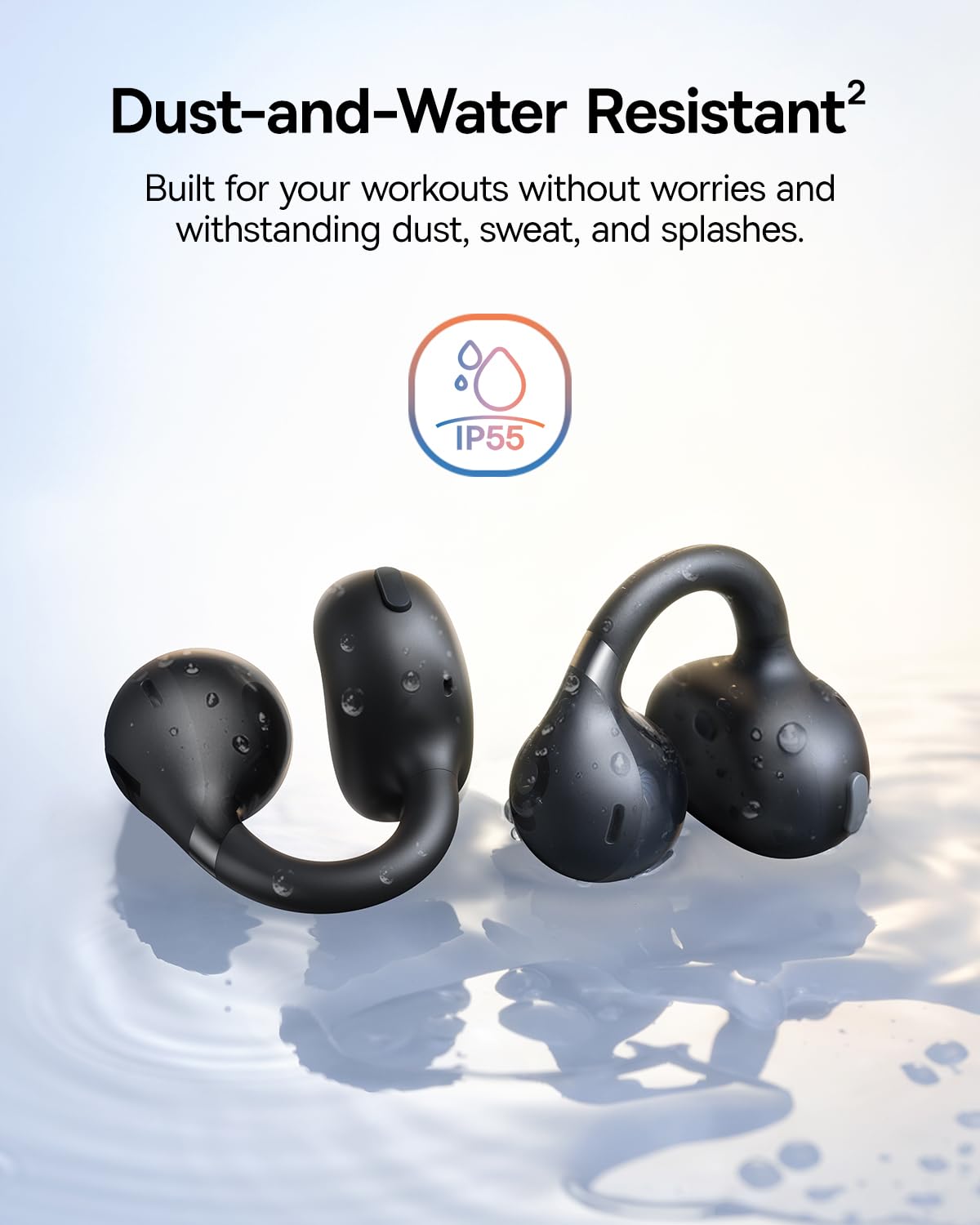 Baseus Bass BC1 Open Ear Earbuds Clip-On Headphones, Open-Ring Comfort with Tri-Curve Snug Clip, Powerful Sound with SuperBass, 4-Mic Clear Calls…