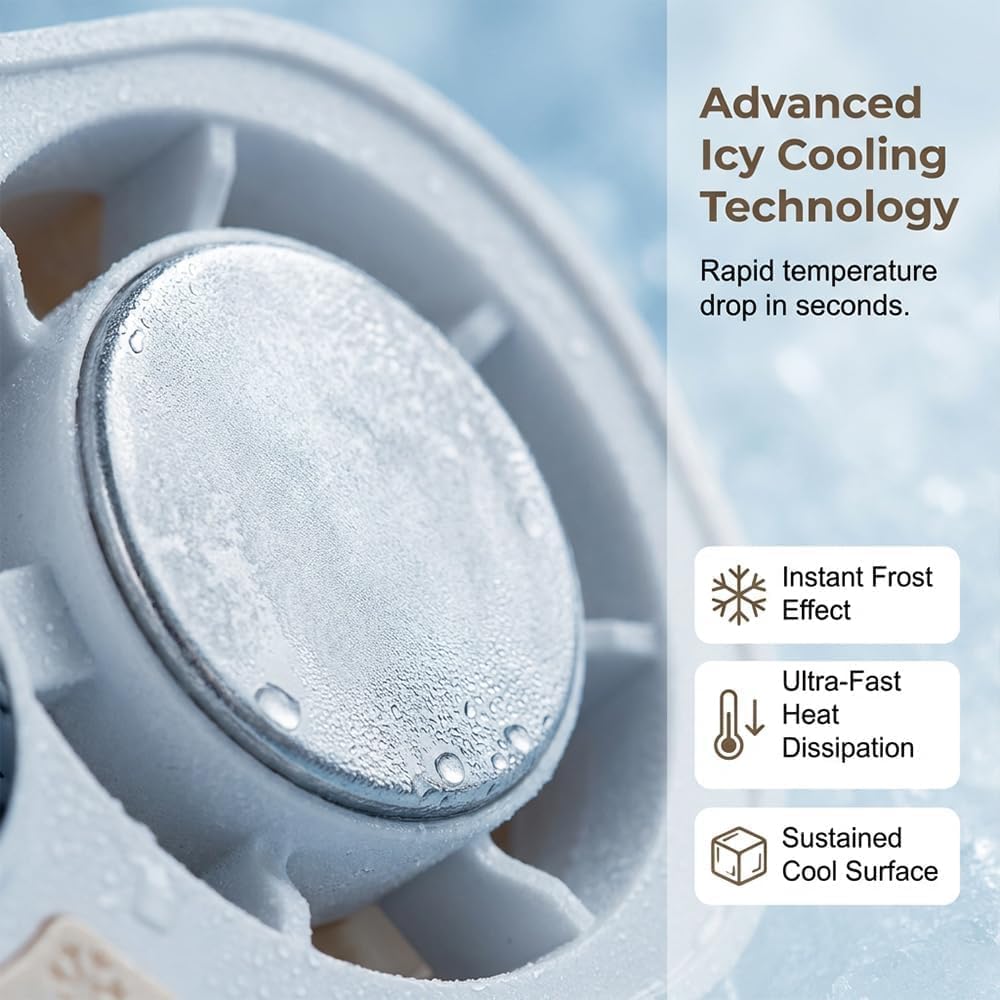 ZSJO Upgraded Car Clip-On Cooling Fan,Hands-Free Personal Cooling Fan with LED Display,Portable Clip Fan with 360° Rotation for Car Visor, Roof