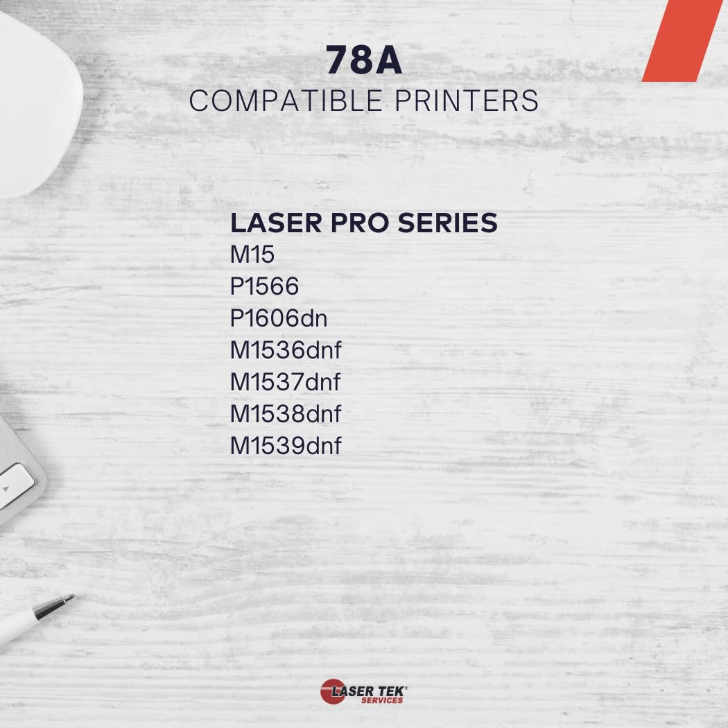 Laser Tek Services Compatible 78A Toner Refill Kit - Refills HP 78A (CE278A) Toner Cartridges - Works with HP LaserJet Pro M1536dnf, M1537dnf