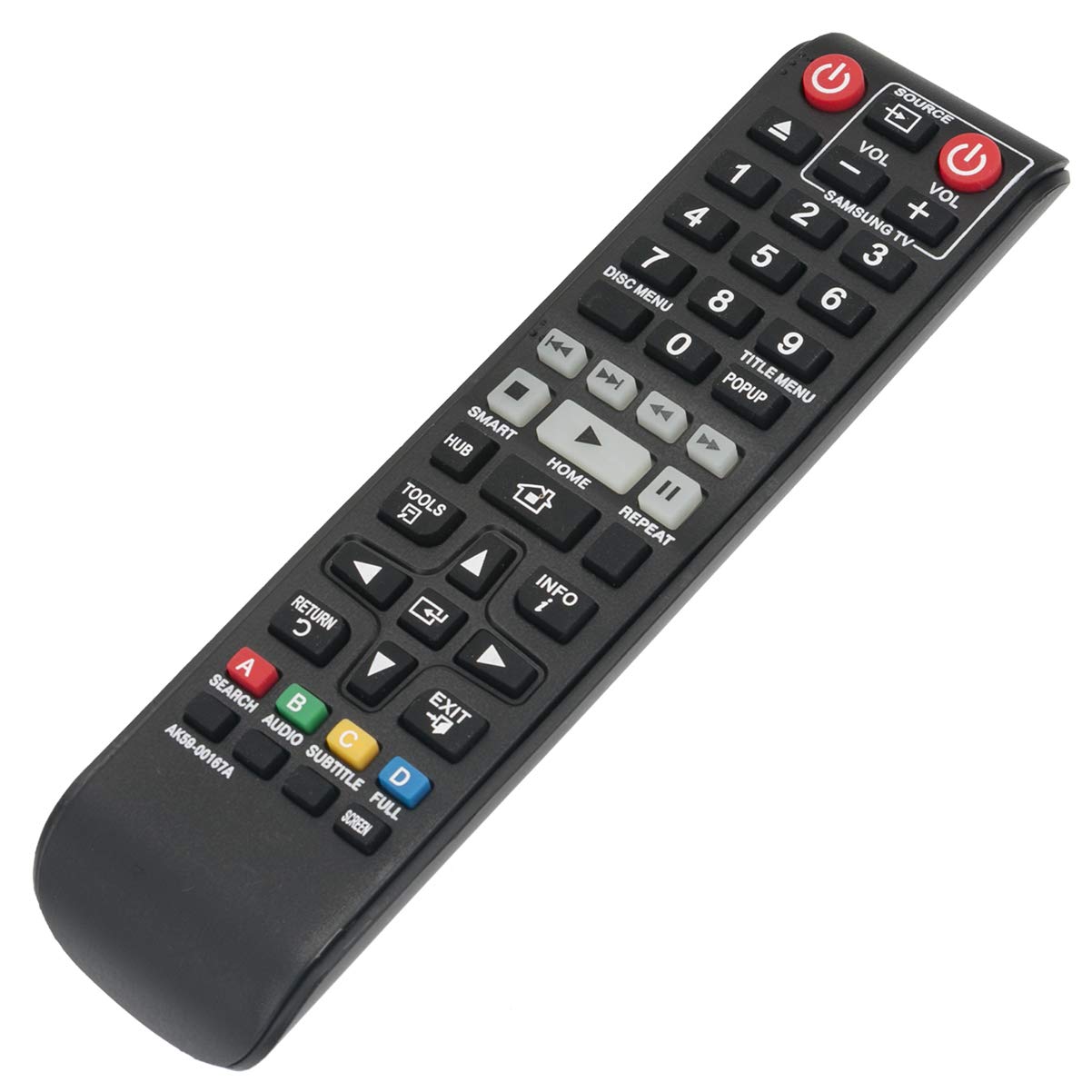 AK59-00167A Replace Remote Applicable for Samsung Blu-ray Disc Player BD-J6300 BD-J6300/ZA BD-JM63 BD-JM63C BD-F7500 BD-F7500/ZA BD-F6500 BD-F6700