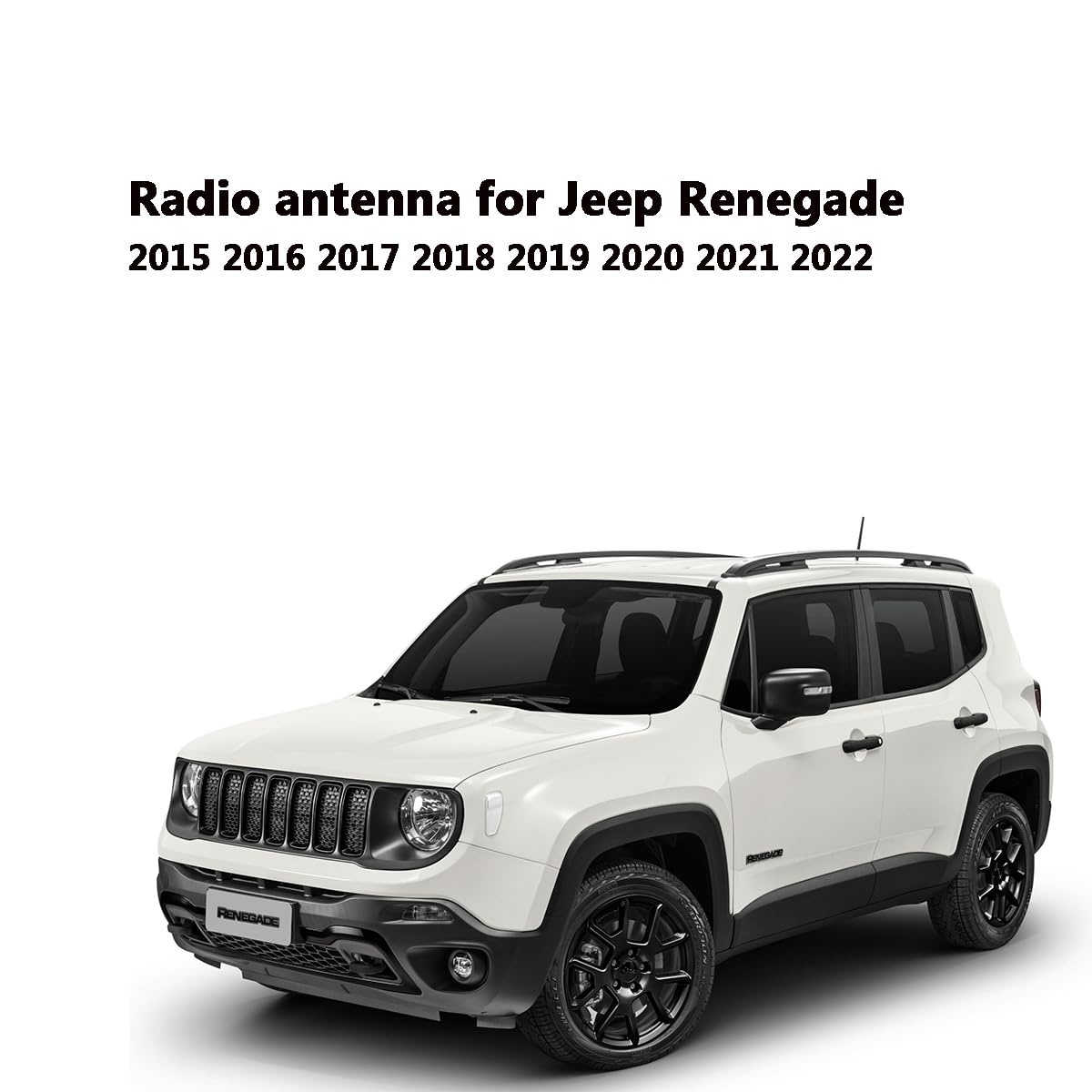 8 Inch Radio Antenna for 2015-2022 Jeep Renegade & 2016-2019 Fiat 500, 500L | Car Wash Proof, Flexible Rubber Antenna Mast | Durable Car Radio Antenna