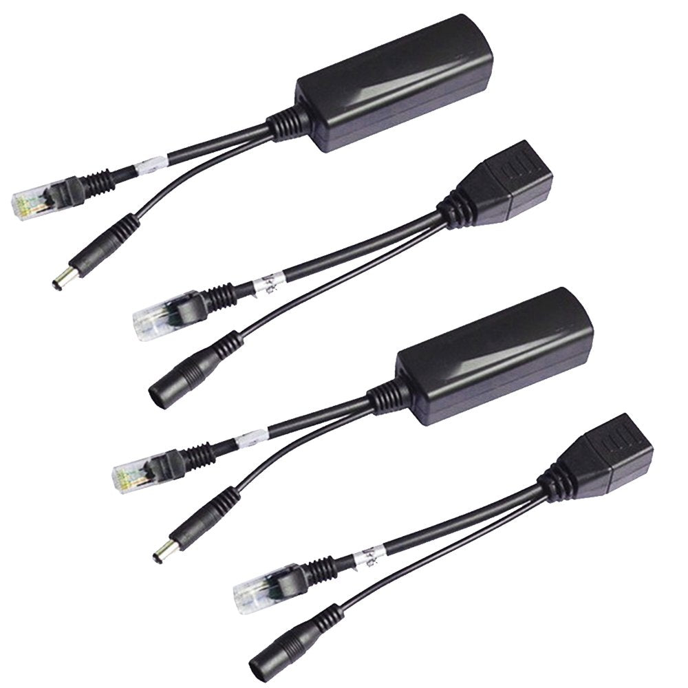 POE Kit,COOSO PoE Splitter Kit and Passive PoE Injector Compatible with Most Switches and HD Cameras.24V to 12V,2Pairs