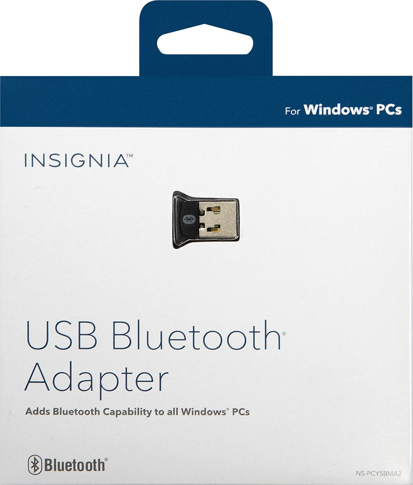 Insignia - Bluetooth 4.0 USB Adapter - Black