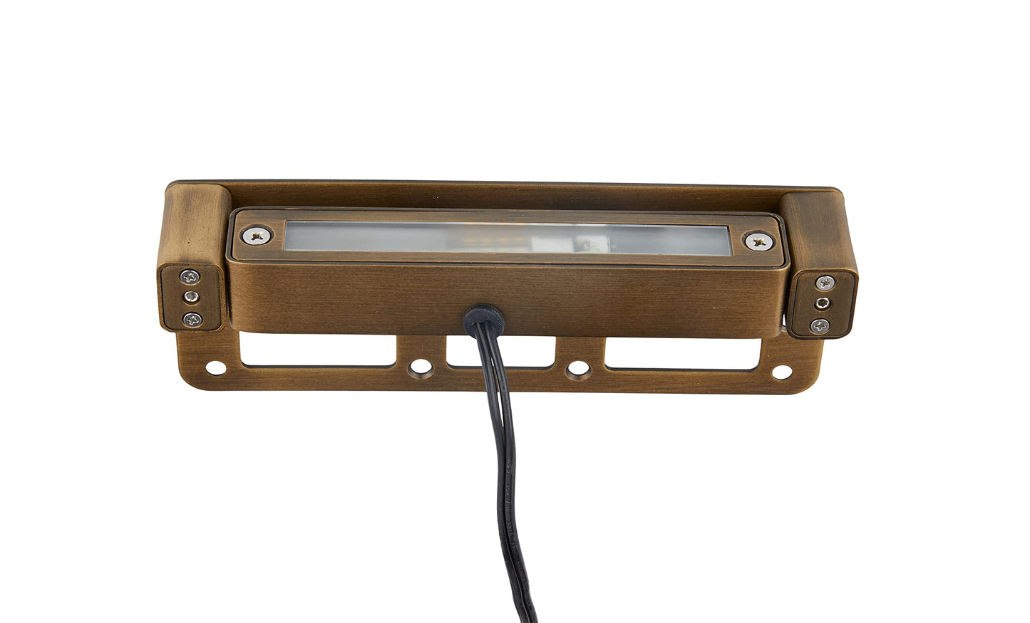 VOLT 12V G2 Rotatable/Pivoting Brass Hardscape Light (Bronze) with 25-Foot Lead Wire for Low Voltage Outdoor Step, Deck, Masonry & Wall Lighting