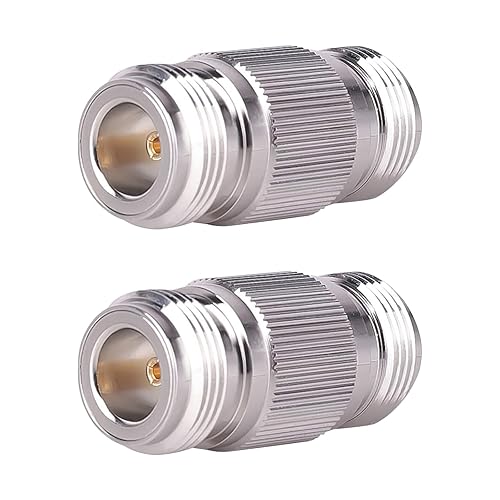 MOOKEERF N Female to N Female Connector Adapter 2 Pack N Barrel Coupler Adapter 50 Ohm Double Female N Connector for RF Coax Cable