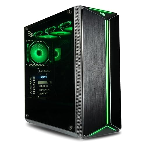Computer Upgrade King Mantis V2 ATX Gaming Case: Superior Cooling with 6 Pre-Installed ARGB PWM Fans (600-2000rpm), Vented Aluminum Front Panel, 403mm