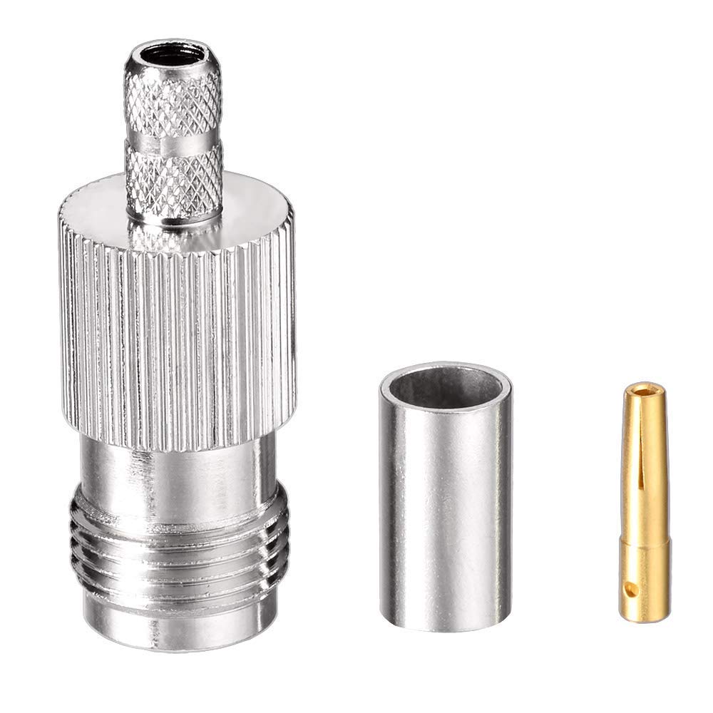 Superbat TNC Crimp Connectors Kit TNC Male + TNC Female Crimp Solder Connector Kit for RG58 RG303 RG141 RG142 RG400 LMR195 Low Loss Coax Cable(10 Pack