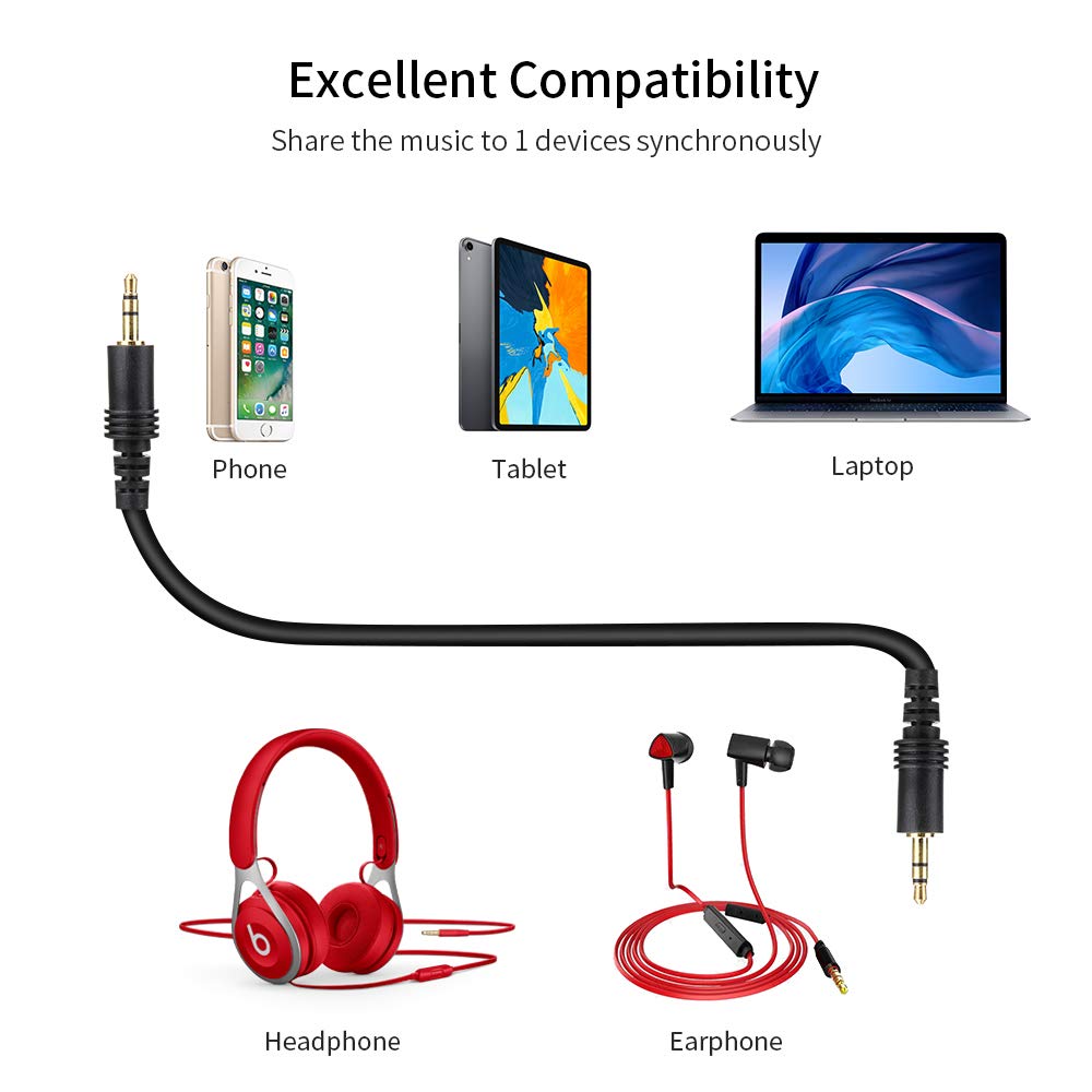 DTOL Aux Cable 3.5mm Audio Cord for Car Heavy Duty Male to Male Jack Auxiliary Cord Extension Adapter for Apple iPhone, Android for Samsung Galaxy…