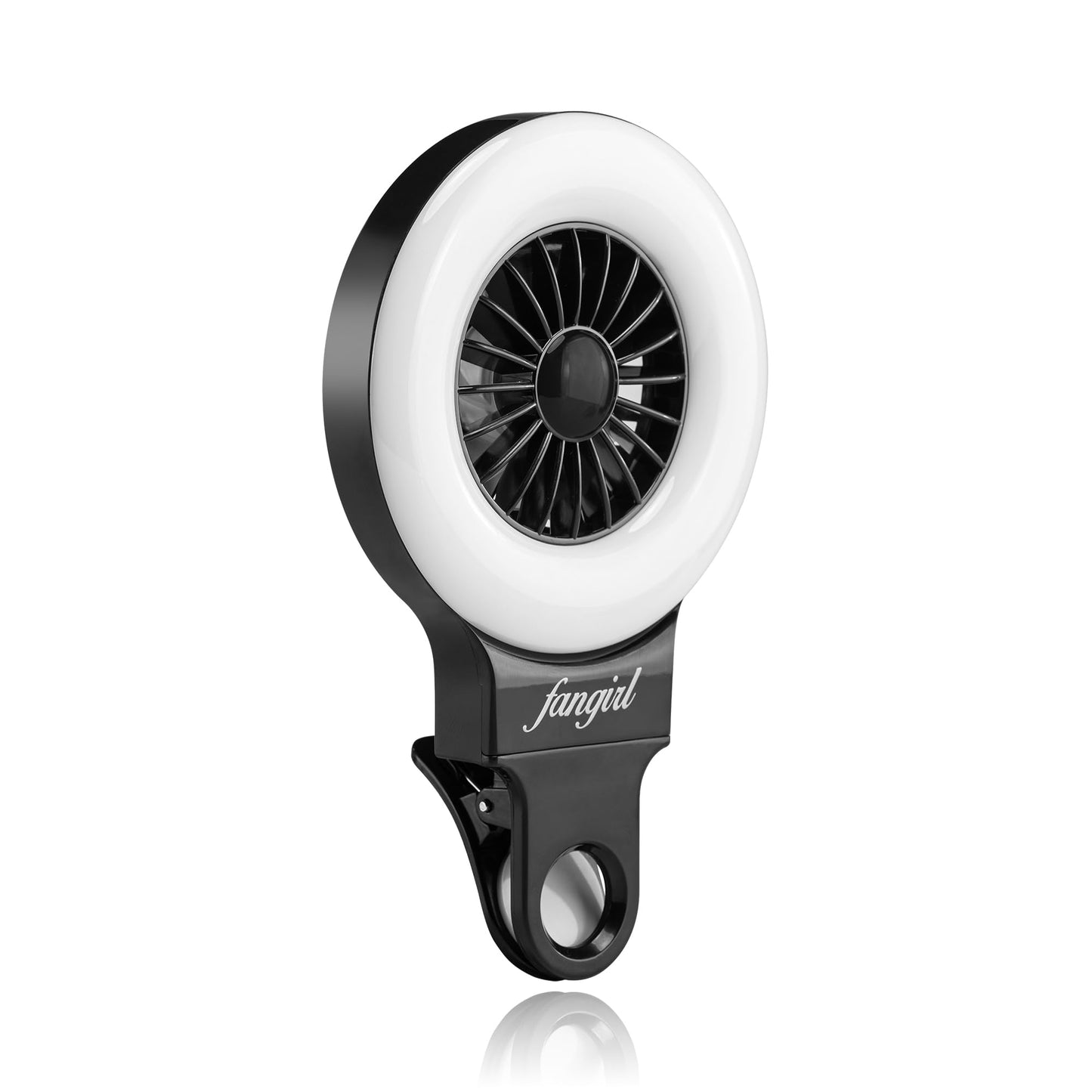 Fangirl: 2-in-1 Clip on Phone Fan and Selfie Ring Light