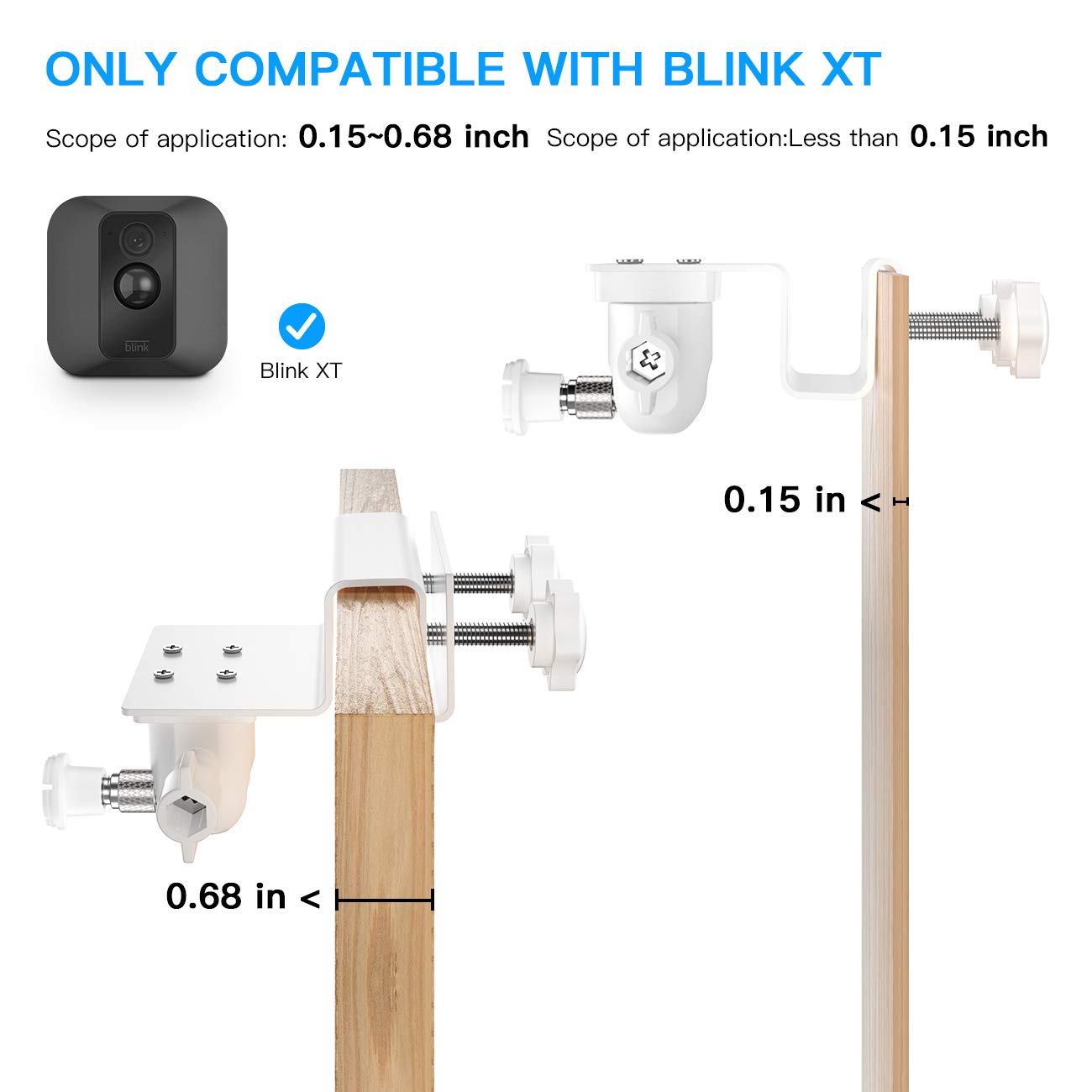 HOLACA Gutter Mount for Blink Outdoor Camera, Weather Proof Wall Outdoor Mount for Blink XT2/Blink Outdoor 4/3 Blink Mini 2/1 Blink Indoor Smart