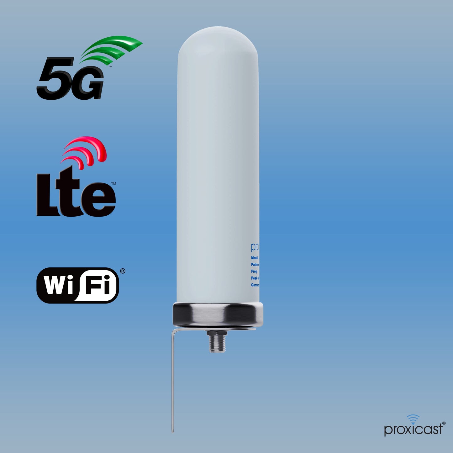 Proxicast High Gain 10 dBi Universal Wide-Band 4G / LTE, 5G & WiFi Omni-Directional Outdoor Pole/Wall Mount Antenna for Verizon, AT&T, T-Mobile