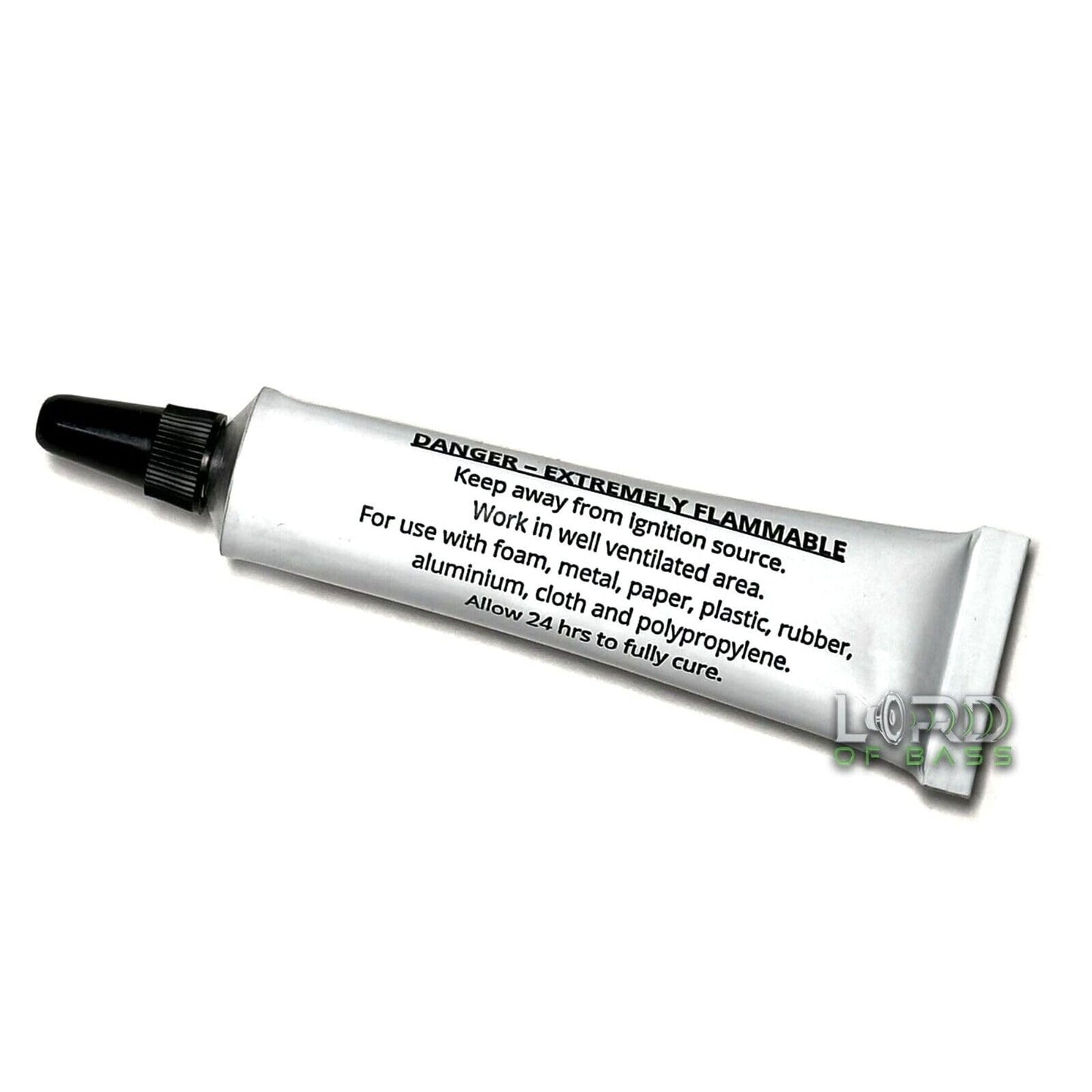 1oz Pro-Grade Clear Rubberized Speaker Repair Adhesive Glue Aluminum Tube
