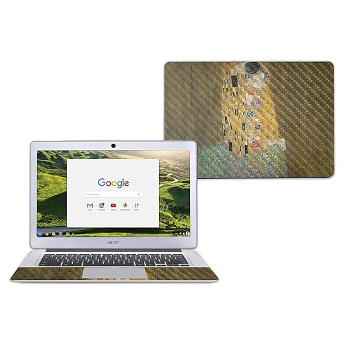 MightySkins Carbon Fiber Skin for Acer Chromebook 14" CB3-431 - The Kiss | Protective, Durable Textured Carbon Fiber Finish | Easy to Apply, Remove…