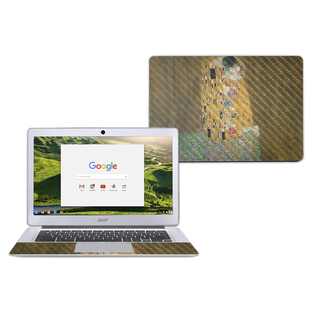 MightySkins Carbon Fiber Skin for Acer Chromebook 14" CB3-431 - The Kiss | Protective, Durable Textured Carbon Fiber Finish | Easy to Apply, Remove…