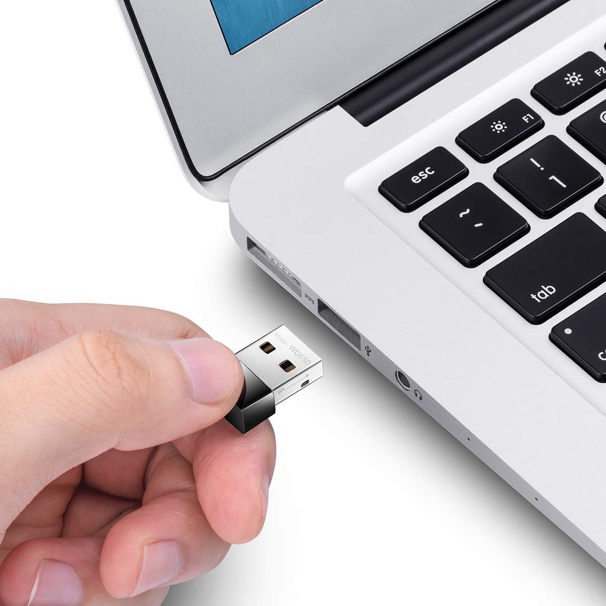 Cudy AC 650Mbps USB WiFi Adapter for PC, 5GHz/2.4GHz Wireless Dongle, WiFi, USB Wireless Adapter for Laptop - Nano Size, Compatible with Windows XP