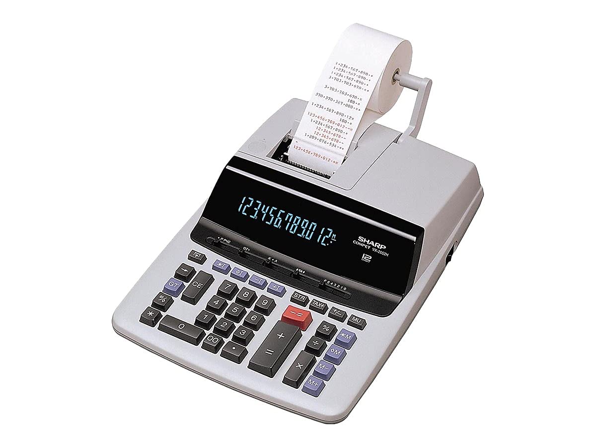 Sharp VX2652H VX2652H Two-Color Printing Calculator Black/Red Print 4.8 Lines/Sec