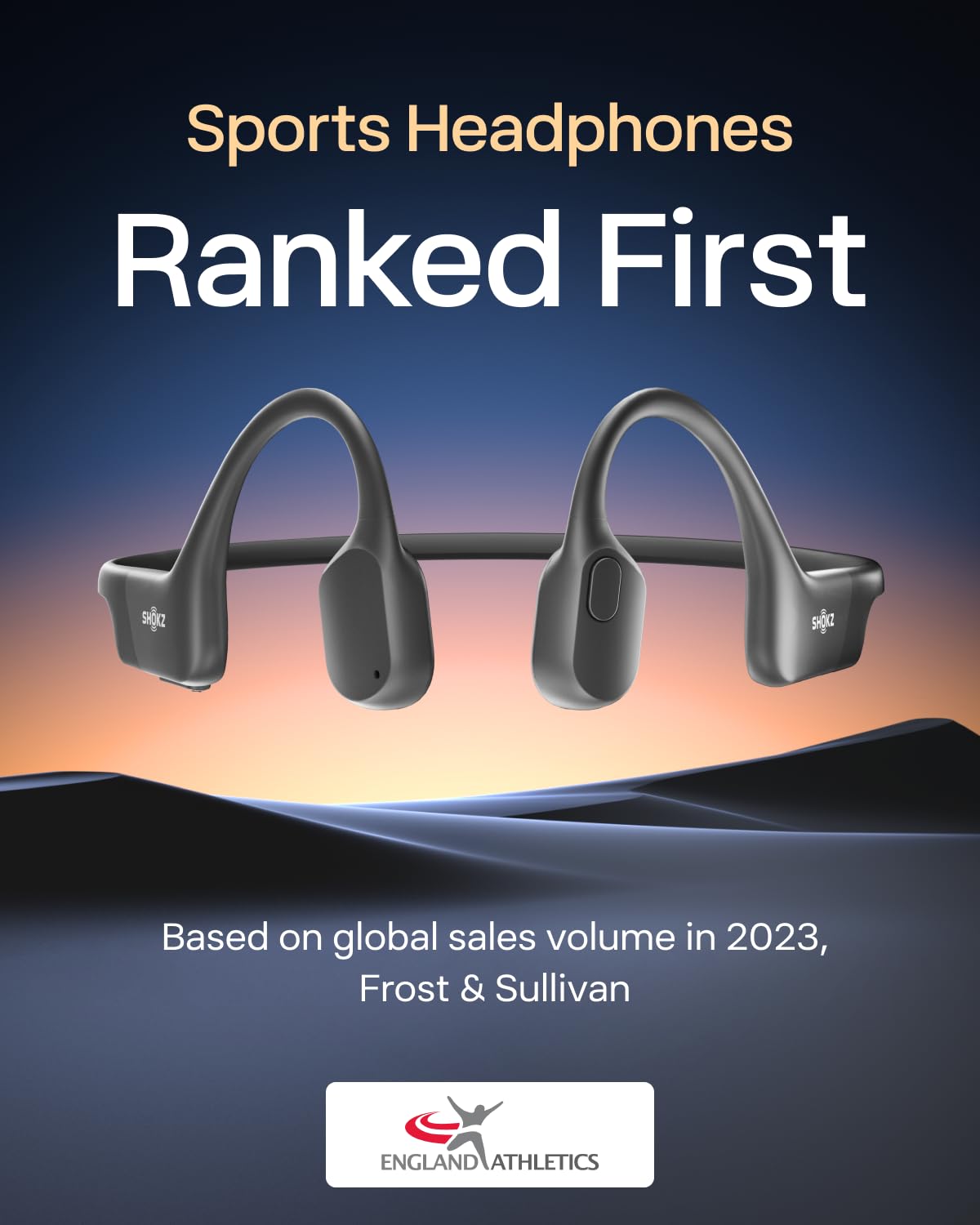 SHOKZ OpenRun Mini Bone Conduction Open-Ear Bluetooth Headphones, Black
