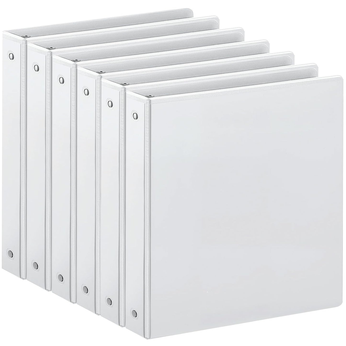 SUIN 1-inch 3 Ring Binder with 2 Pockets, Clear Customizable View Binders for US Letter Size 8.5'' x 11'', PVC Free, 1'' Binder for Office, Home,