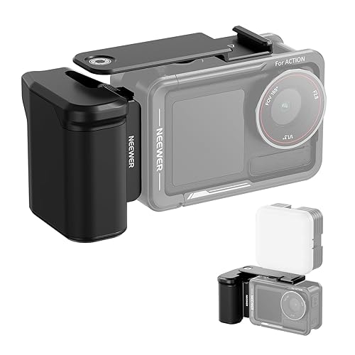 NEEWER AC034 Side Handle Only for AC014 Cage Compatible with DJI Osmo Action 5 Pro/4/3, Modular Quick Release Magnetic Action Camera Mount Adapter