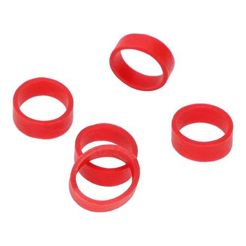 ONLYKXY 250 Pieces Red Silicone Cable Ties Data Lines Silicone Cord Ties Reusable Rubber Rings Power Cable Tie Straps Elasticity Coil Ring Rubber