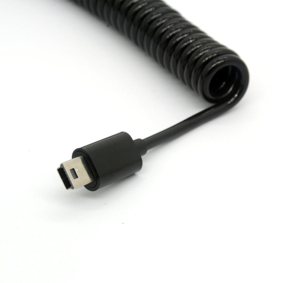 BSHTU Mini USB Cable Spiral Coiled USB 2.0-A to mini-B 5-Pin Data Sync & Charger Lead Connector(3 Meter)