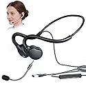 QOEKUEY USB Headset with Mic for Call Center & Office Use - Open Ear Headphones for All-Day Comfort, Computer Wired Headset Compatible with PC…