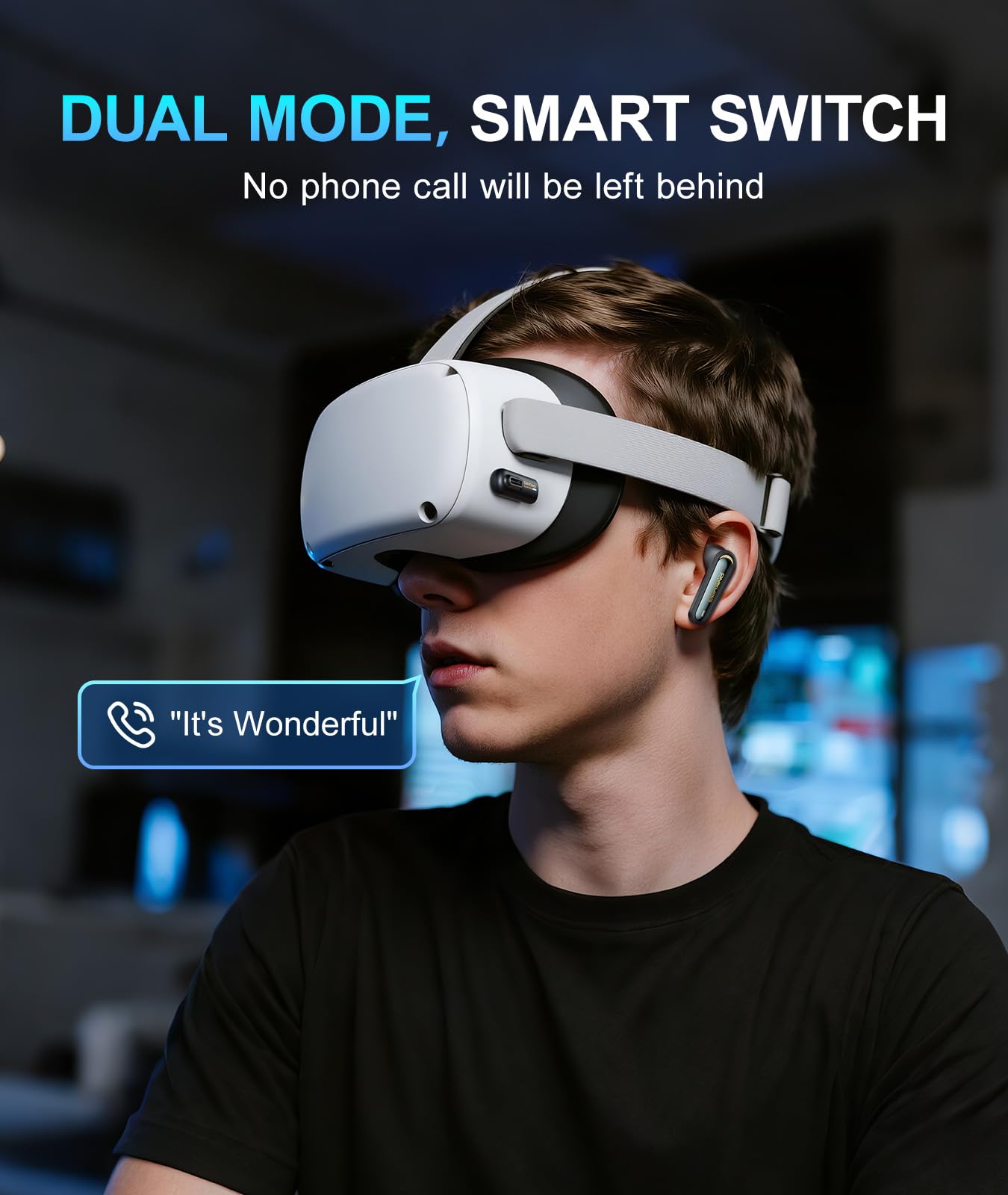 Wireless Active Noise Cancelling Gaming Earbuds-Dongle rechargeable-20ms Ultra-Low Latency, Dual-Mode 2.4GHz & Bluetooth 5.3, Hi-Fi Sound for PS5…