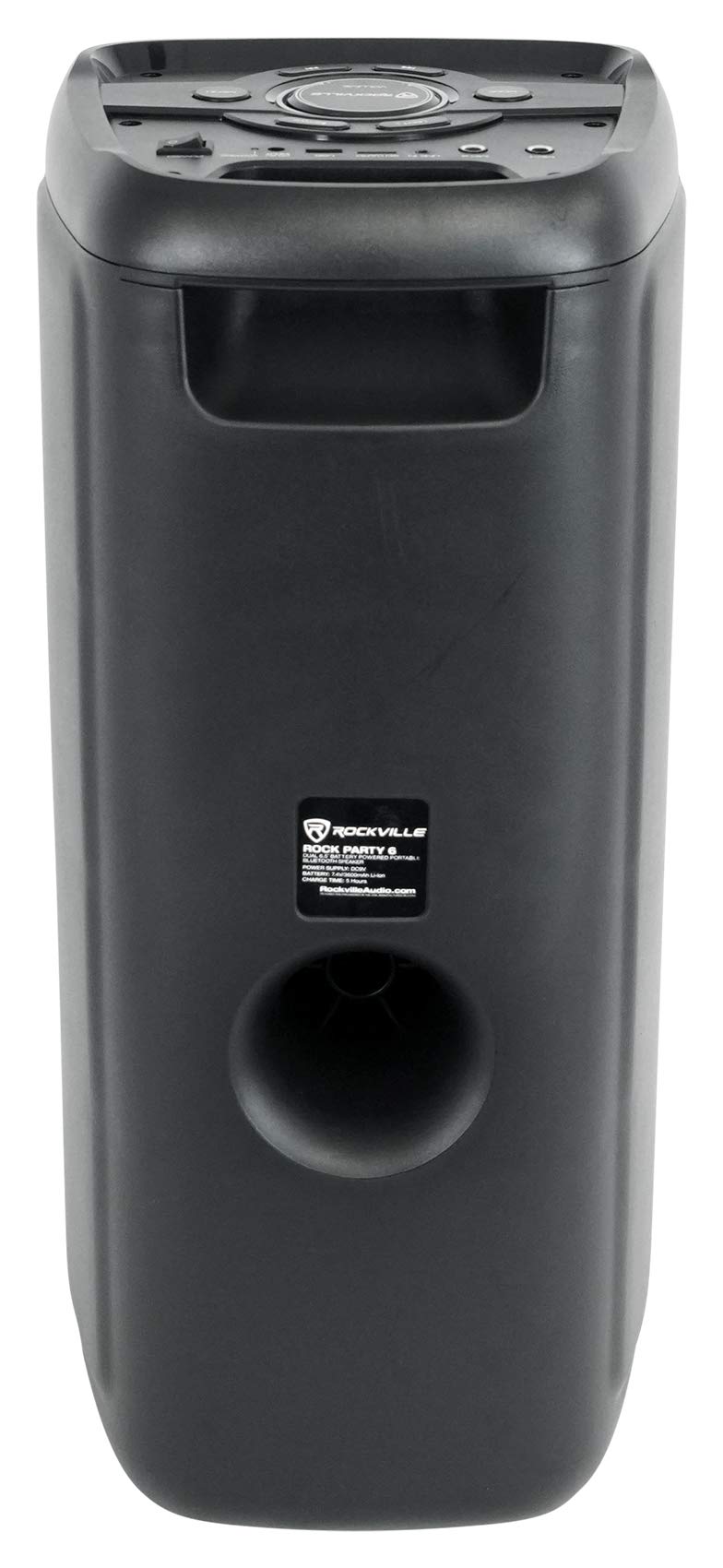 Rockville Rock Party 6 Dual 6.5" 200W Peak/50W RMS Battery-Powered Bluetooth Speaker, LED Lights, TWS Pairing, for Parties and Outdoor Events