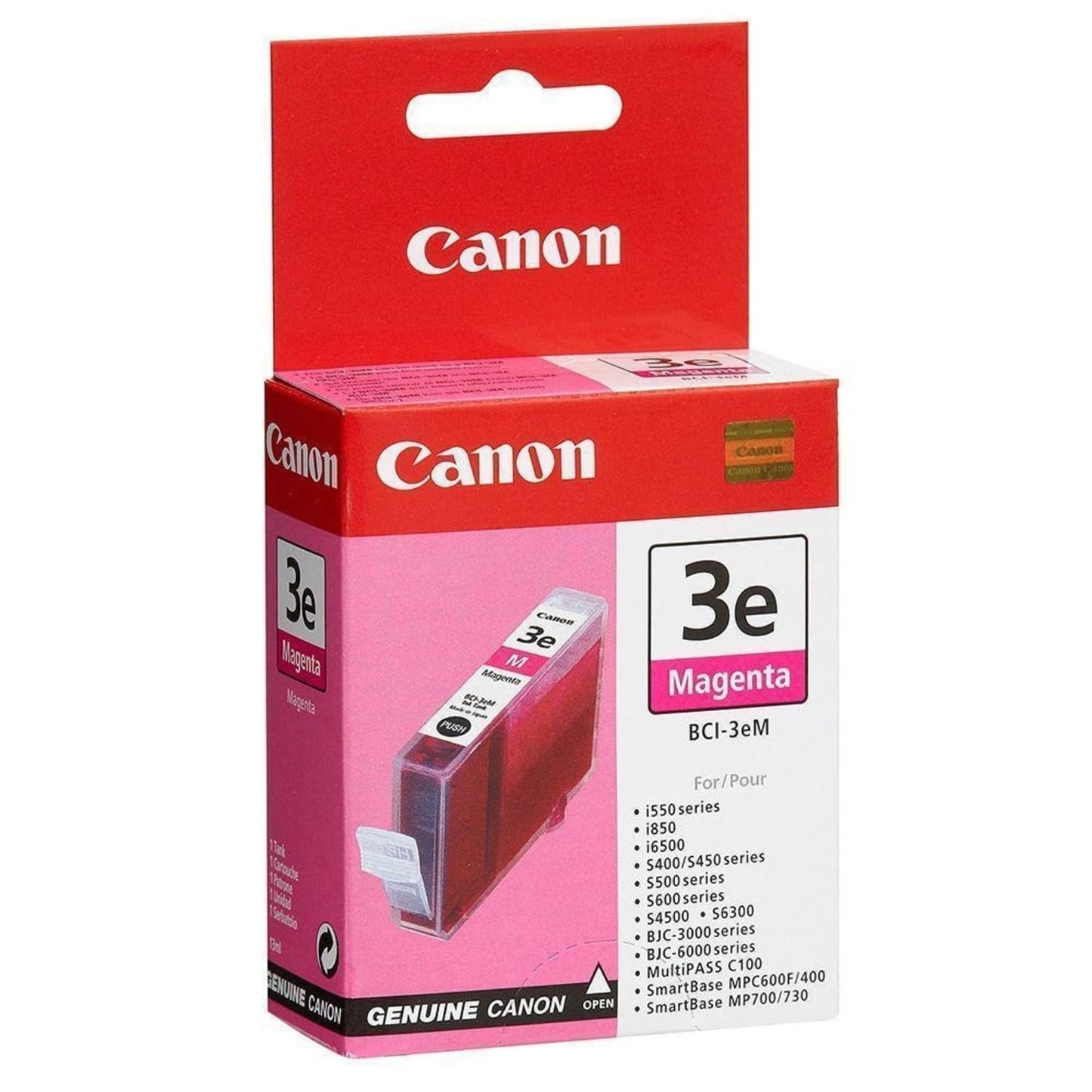Canon BCI3EM (BCI-3E) Ink Tank, 520 Page-Yield, Magenta