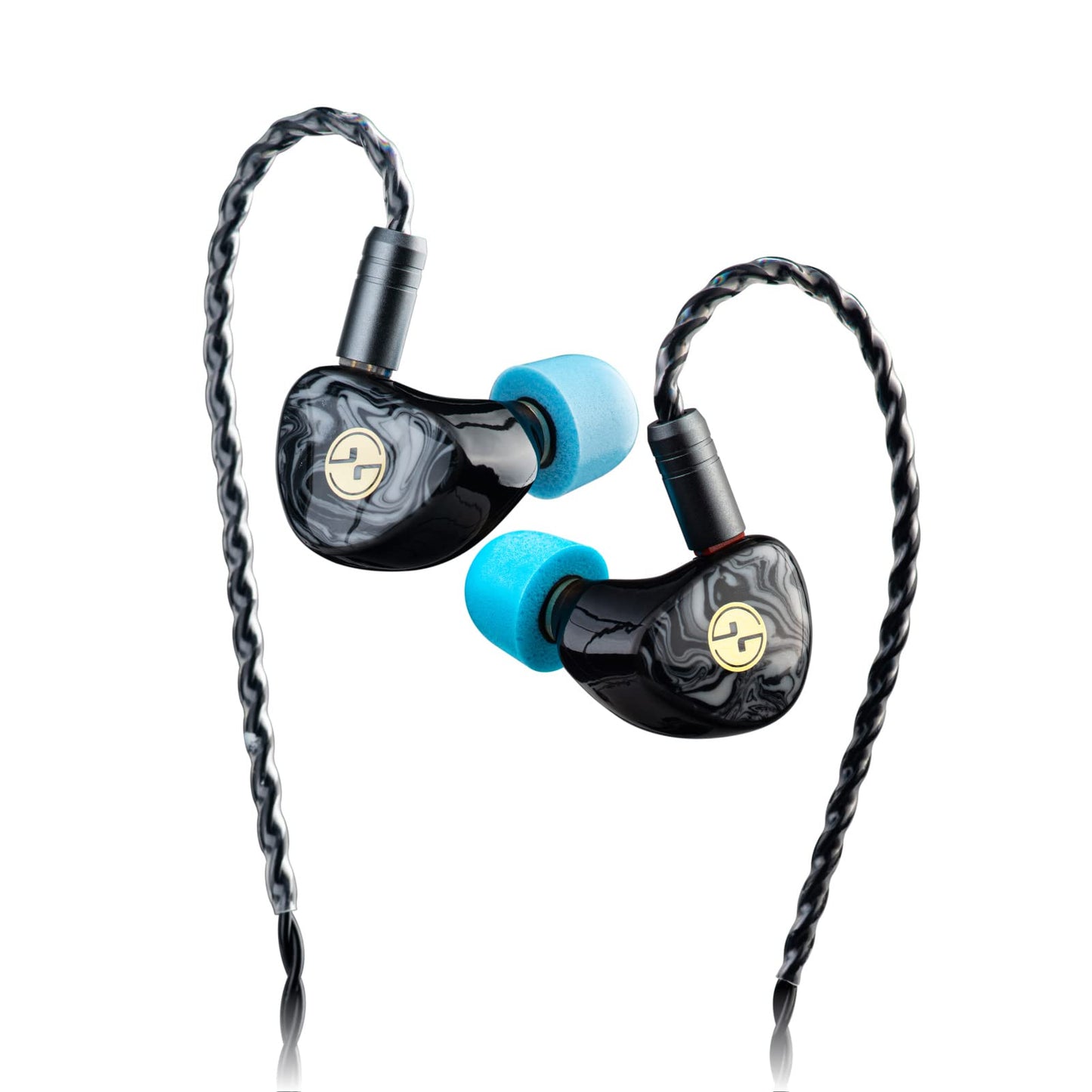 TINHIFI T3 Plus 10mm LCP Dynamic Driver IEM, HiFi Wired Earbuds with Balanced Sound & Deep Bass, 3D Printed Marble Texture Shell, Detachable 2Pin