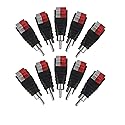 MATTOX Speaker Wire Cable to Audio Male RCA Connector Adapter Jack Plug 10pcs/Set