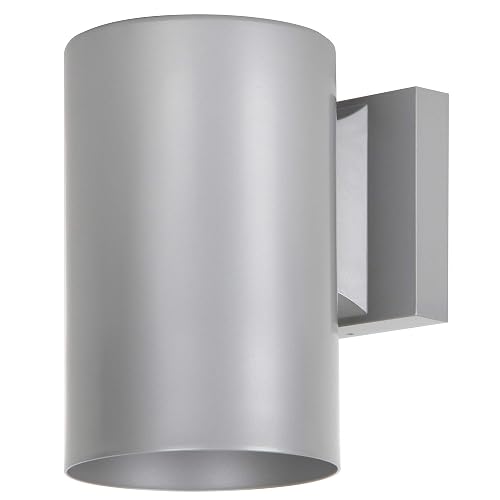 Sunset Lighting F6901-58 Sunset Round Exterior, Silver Powder Coat