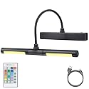 LUXSWAY Picture Lights Rechargeable,Painting Light for Picture with Aluminum Finish,Upgrade 12 Color Changing Art Lights with Timer for Display,Dart