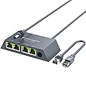Starlink Gen3/Mini Ethernet Adapter with 4 RJ45 Ports,Multi Ports Starlink Ethernet Adapter with Wired External Network for Other Devices and Network