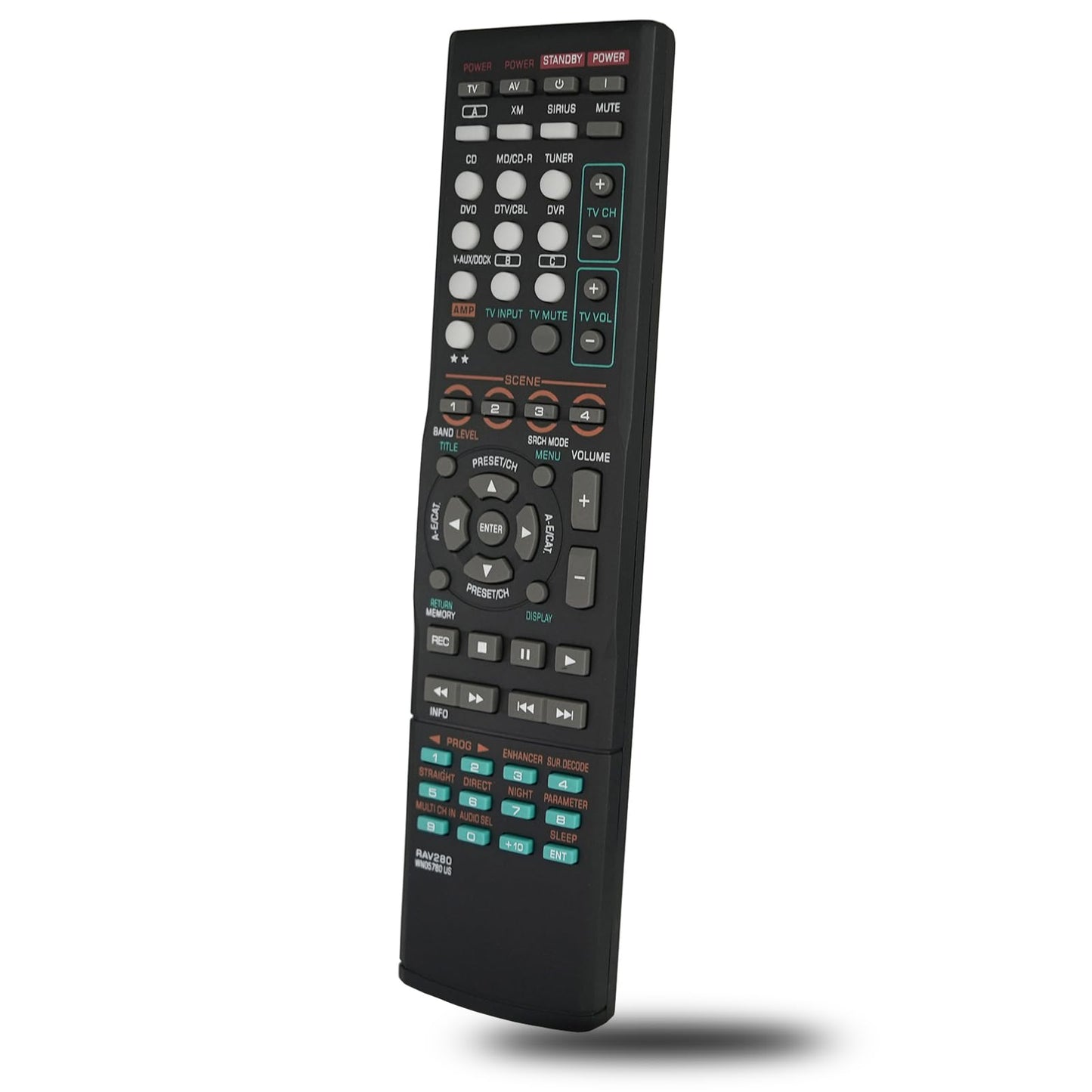 RAV280 WN05780 Replacement Remote Control Compatible for Yamaha Audio Video 5.1-Channel Home Theater AV Receiver HTR-6140BL RX-V463