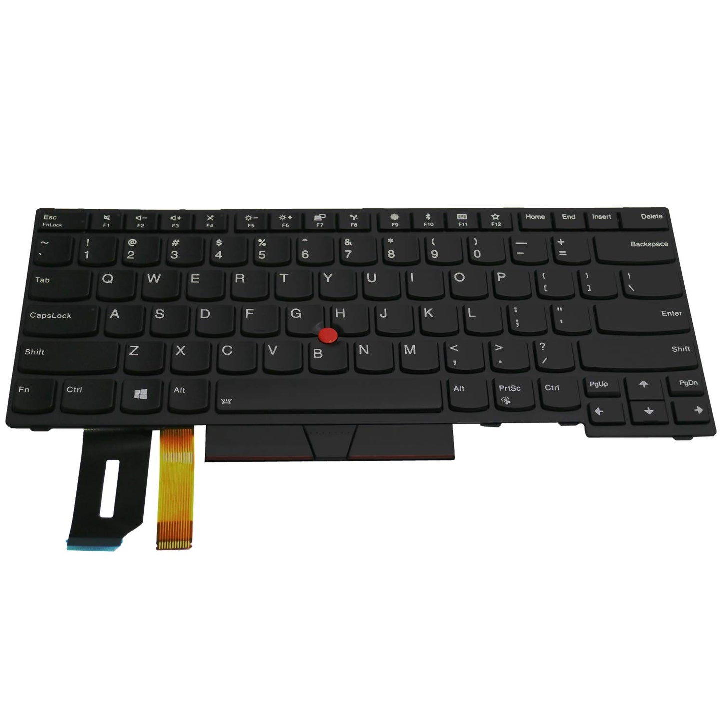 AUTENS Replacement US Keyboard for Lenovo ThinkPad E480 E485 L480 T480s E490 E495 T490 L490 R480 R490 Laptop Backlight