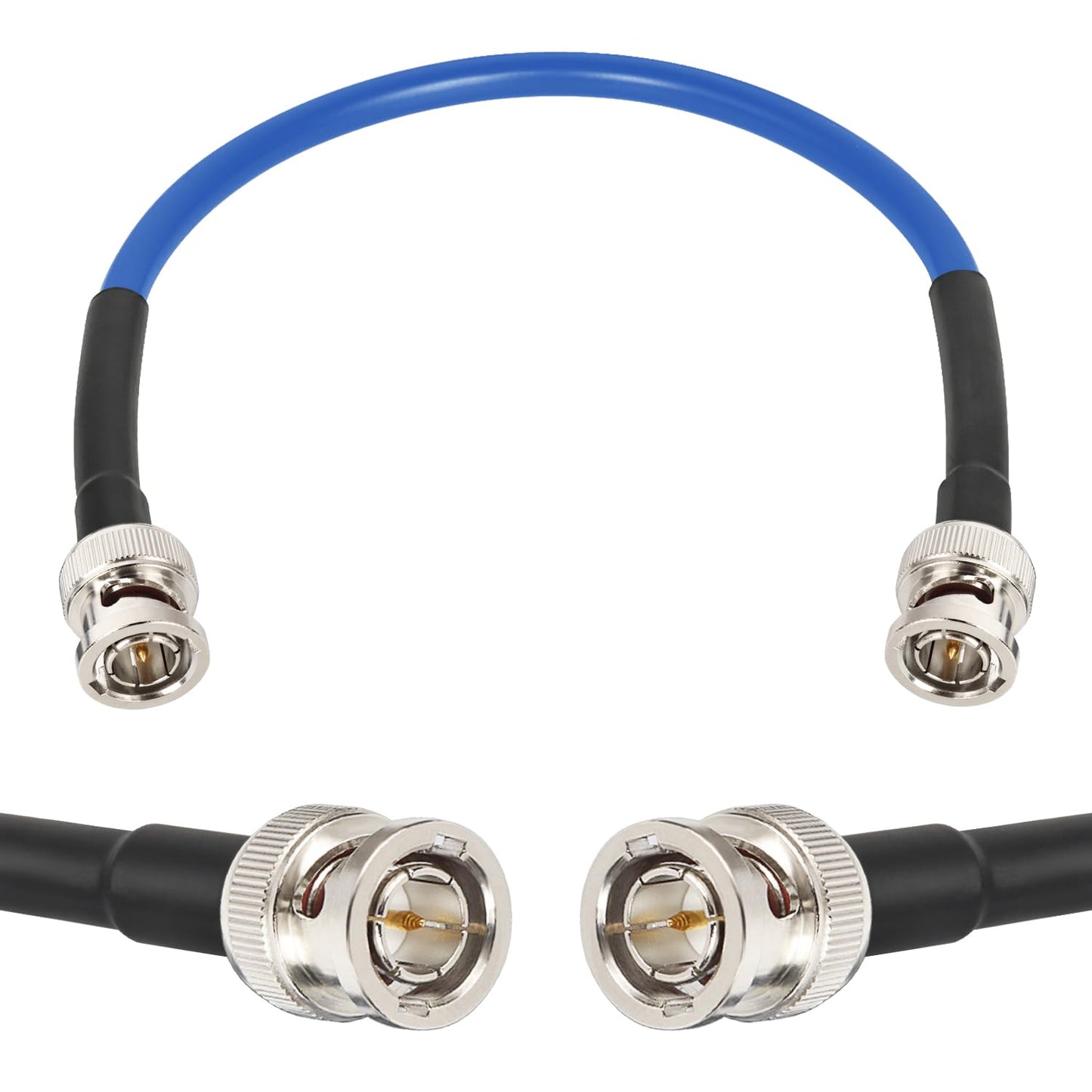 XRDS -RF 12G SDI Cable 1FT, SDI Video Cables 3G/6G/12G 75ohm BNC Male Cable Supports HD-SDI/3G/6G-SDI/4K/8K for Video Security Camera Converter