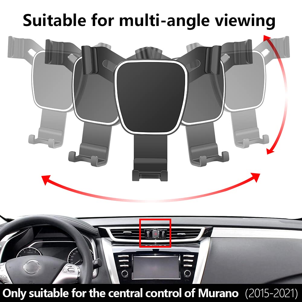 musttrue Car Phone Holder for 2015-2024 Nissan Murano Auto Accessories Navigation Bracket Interior Decoration Mobile Cell Phone Mount