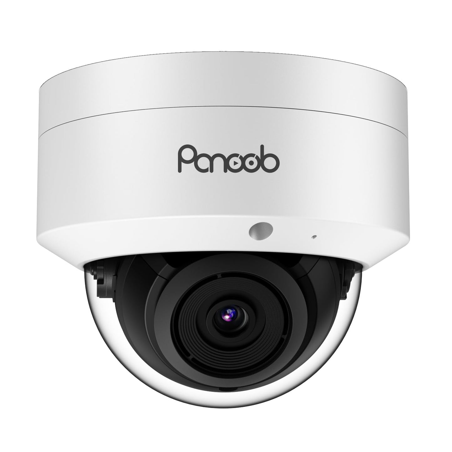 PANOOB 4K PoE Vandal-Proof Dome Camera with Mic, H.265 Outdoor Security IP PoE Camera, Human Vehicle Detection, 100ft IR Night Vision, IK10 IP66 110°