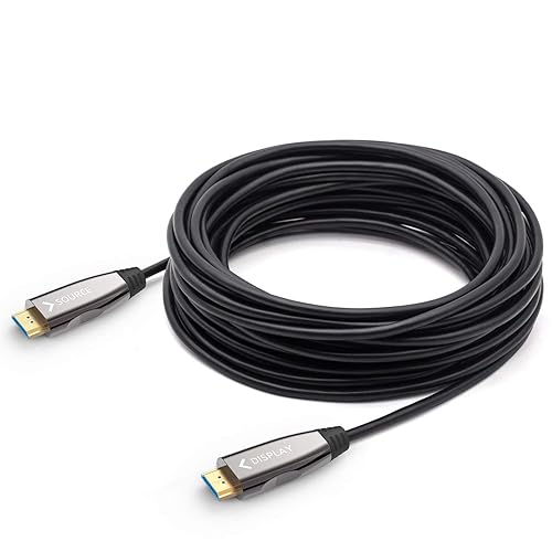 DELONG Fiber Optic HDMI Cable 50ft, Long HDMI cord support 4K 60Hz UHD/HDR/HDTV/3D IMAX/Dolby Vision,compatible with AV receiver,4K projector, UHD
