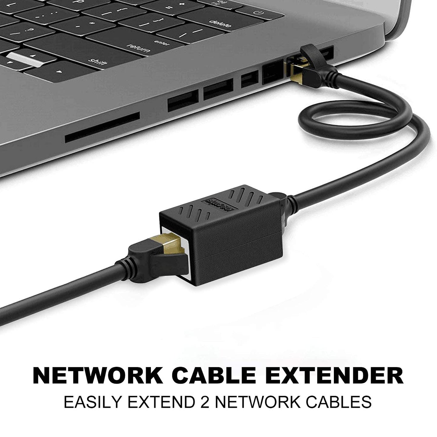 Dingsun RJ45 Coupler, Ethernet Extender, Female to Female Network Coupler Compatible Cat5 /Cat5e /Cat6 /Cat7 Ethernet Cable Extender Adapter (Black