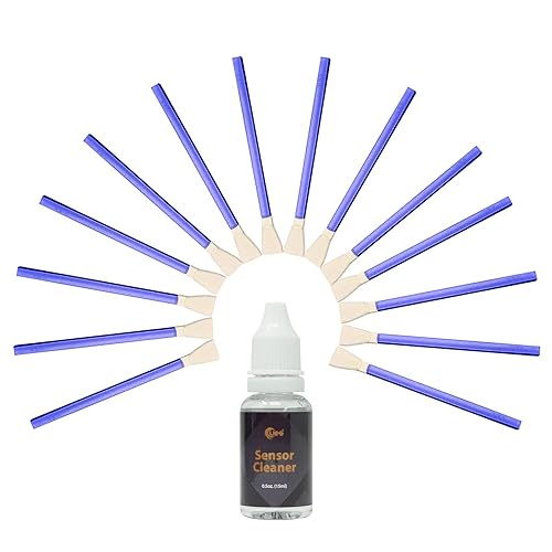 Digital Camera Micro Four-Thirds 4/3 (MFT) 12mm Sensor Cleaning Swabs x 14pcs + 15ml Liquid Cleaner for Mirrorless MILC and ILDC