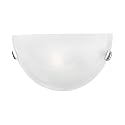 Livex Lighting 4271-91 Home Basics 1 Light Brushed Nickel Wall Sconce with White Alabaster Glass