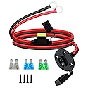 YINGAYOU Fused SAE Power Socket Sidewall Port 10AWG 30A SAE Sidewall with Inline Fuse and O Rings 8mm Solar Power Socket Sidewall for Charging