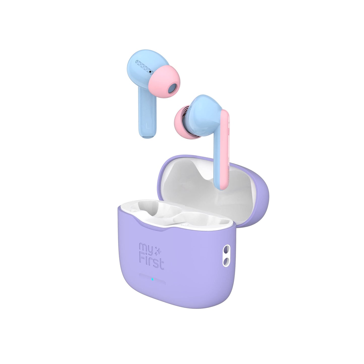 myFirst Carebuds Kids Earbuds - Ear Pods True Wireless Bluetooth with 85db Volume Limit, Mic, USB-C Charging Case, 6 Size Ear Tips, 6 Hours Playtime…