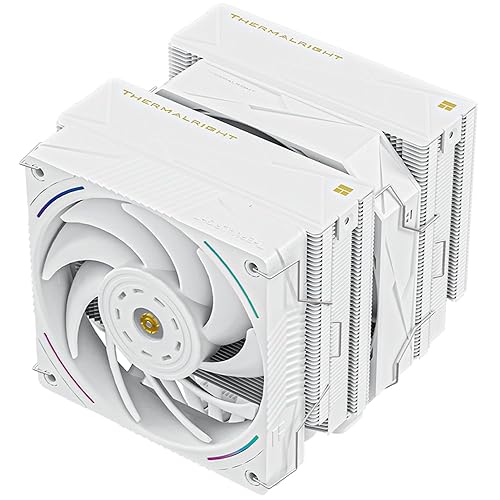 Thermalright Royal Pretor 130 Ultra White CPU Air Cooler, PC Double Towers Cooler,High Performance 7 Heat Pipes CPU Cooling, White Brushed Top