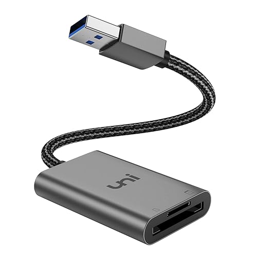 uni SD Card Reader, High-Speed USB 3.0 to Micro SD Card Adapter, Aluminum Computer Memory Card Reader Dual Slots, for SD/SDXC/SDHC/MMC/Micro