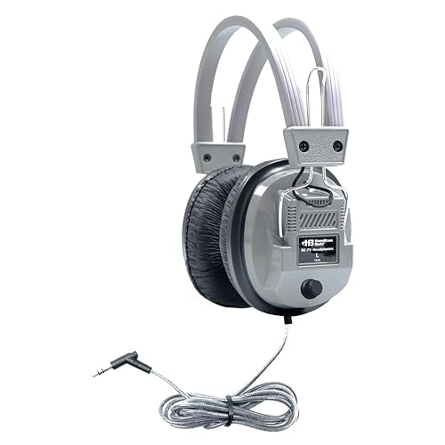 HamiltonBuhl SC‑7V Schoolmate Deluxe Stereo Headphones 25‑Pack - Over‑Ear Design, On‑Earcup Volume Control, Chew‑Resistant Dura‑Cord, Replaceable…